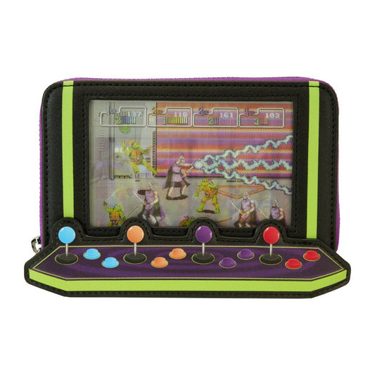Loungefly Nickelodeon 40th Anniversary Vintage Arcade Zip Around Wallet - Black