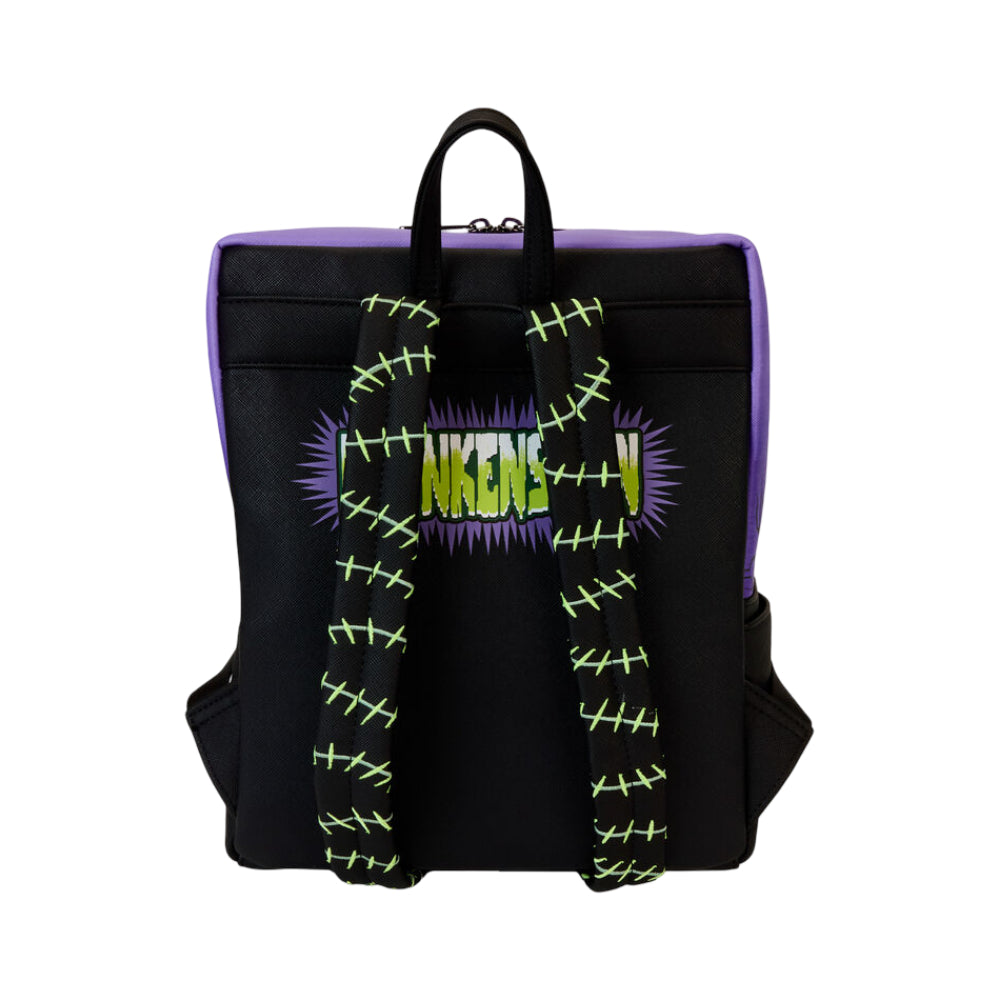 Loungefly Disney Universal Monsters Frankenstein Neon Mask Mini Backpack - Purple/Black