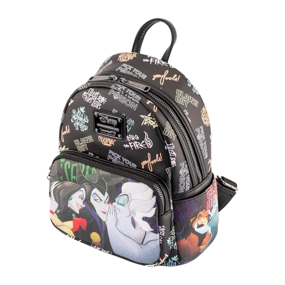Loungefly Disney Villains Club Mini Backpack - Black