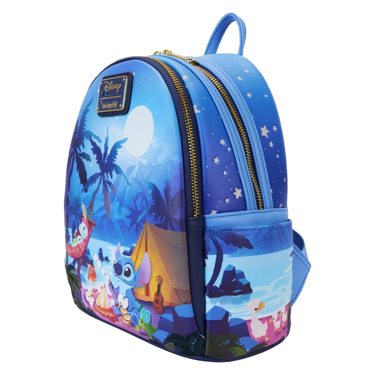 Loungefly Disney Lilo & Stitch Camping Cuties Mini Backpack - Blue