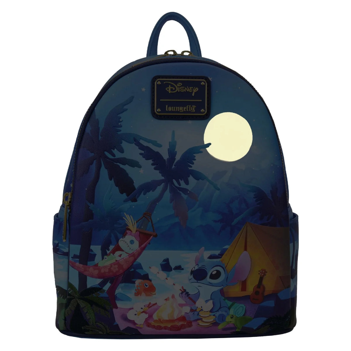 Loungefly Disney Lilo & Stitch Camping Cuties Mini Backpack - Blue