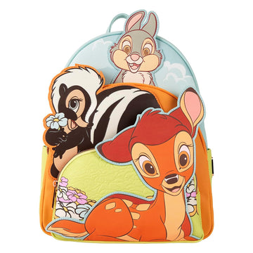 Loungefly Disney Bambi Triple Pocket Mini Backpack with Adjustable Strap