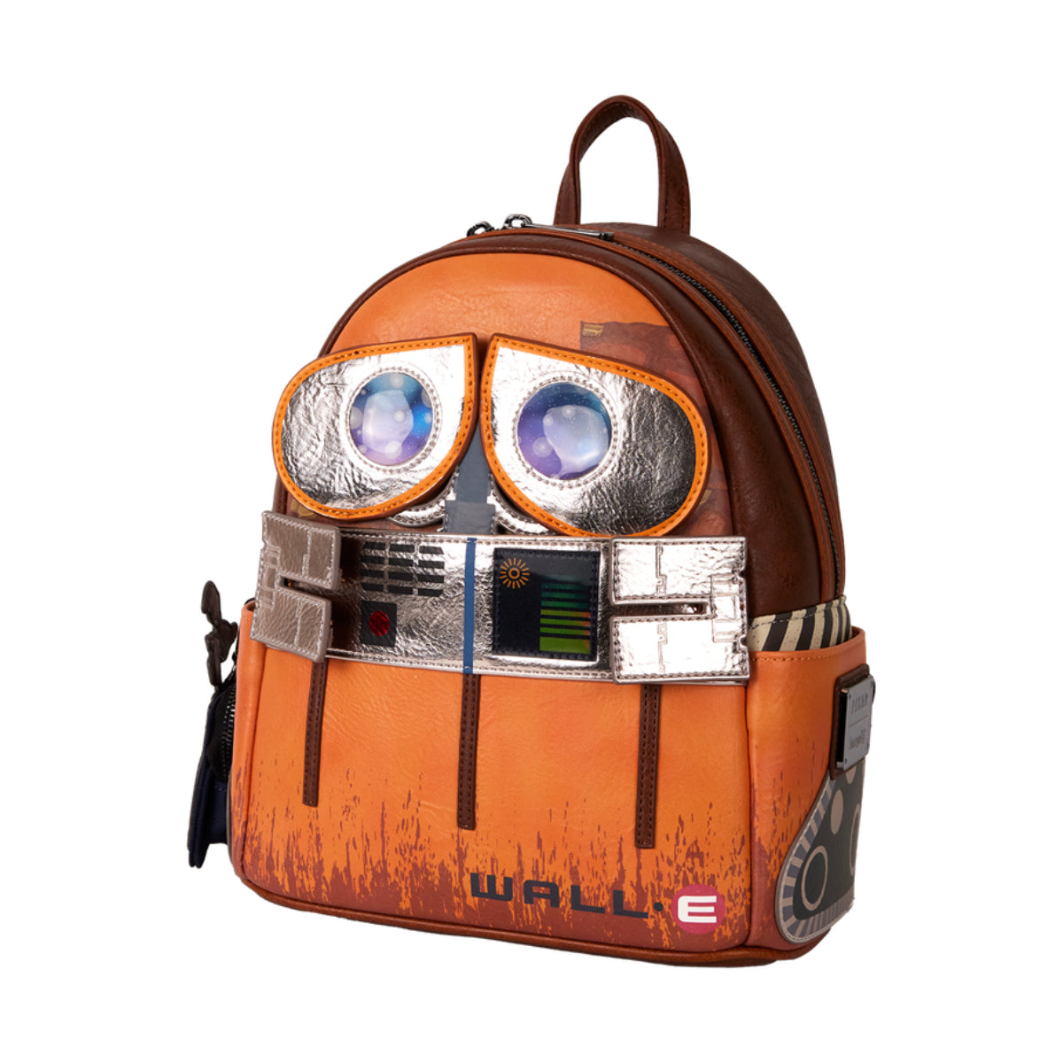 Loungefly Pixar Wall-E Cosplay Lentincular Mini Backpack with Coin Bag - Brown