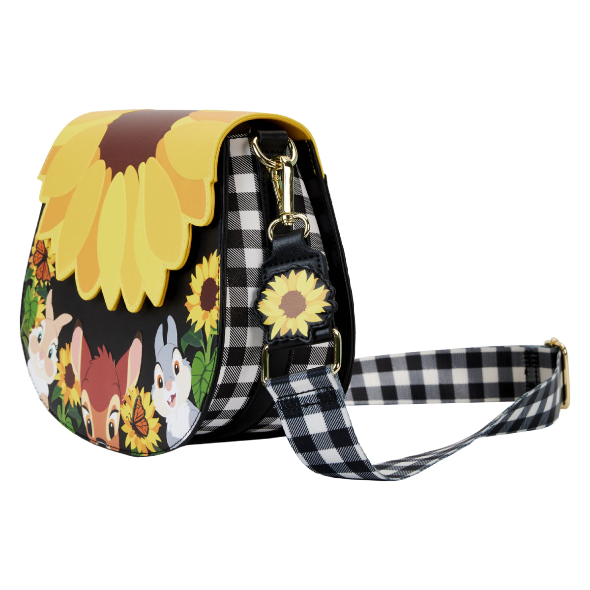 Loungefly Disney Bambi Sunflower Strap Crossbody Bag - Yellow/Black
