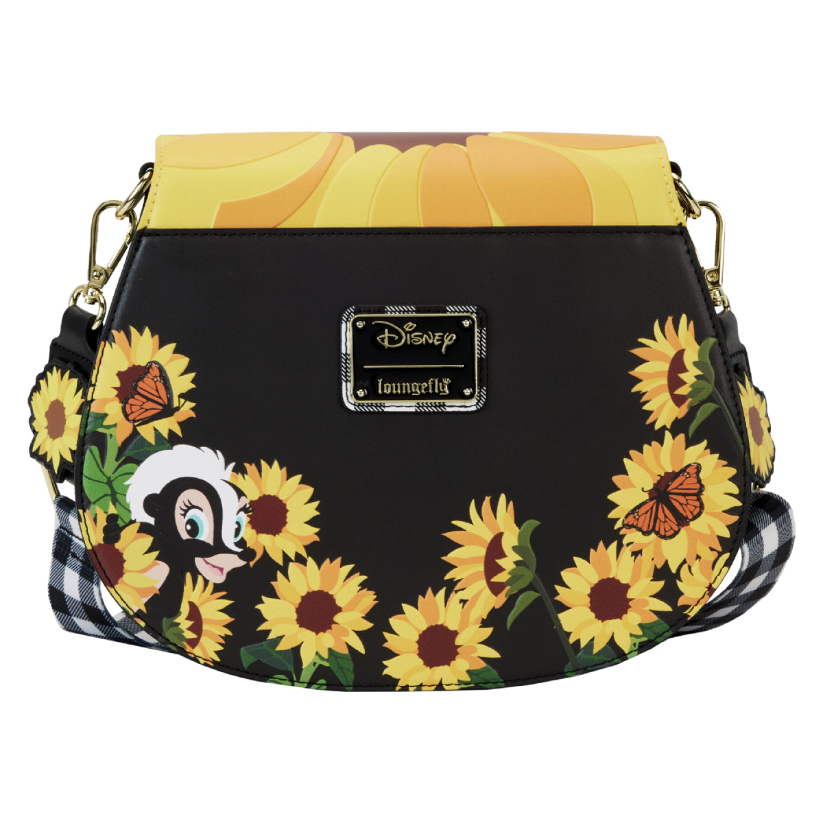 Loungefly Disney Bambi Sunflower Strap Crossbody Bag - Yellow/Black