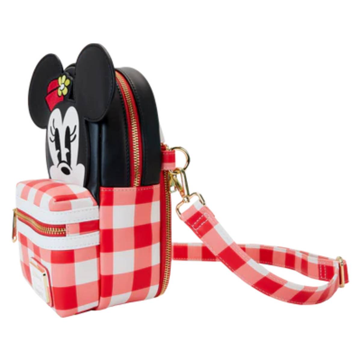 Loungefly Disney Minnie Mouse Cup Holder Crossbody Bag - Red/White