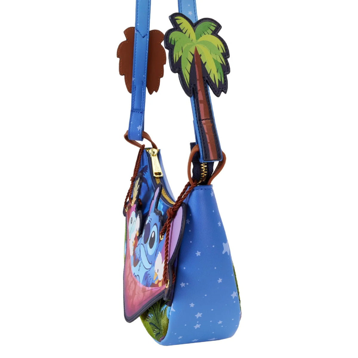 Loungefly Disney Stitch Camping Cuties Crossbody Bag - Blue
