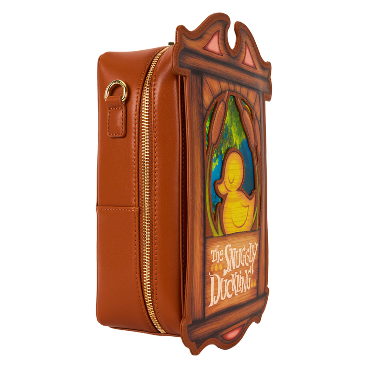 Loungefly Disney Tangled Rapunzel The Snuggly Duckling Crossbody Bag with Adjustable Strap - Brown