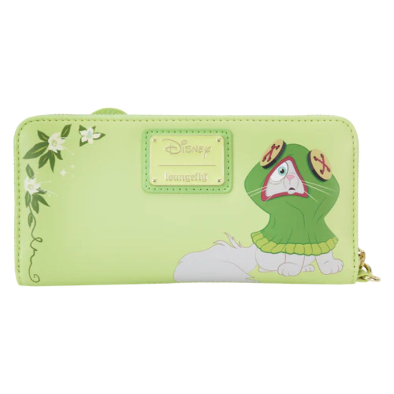 Loungefly Disney Princess and the Frog Lenticular Zip Around Wristlet Wallet - Green