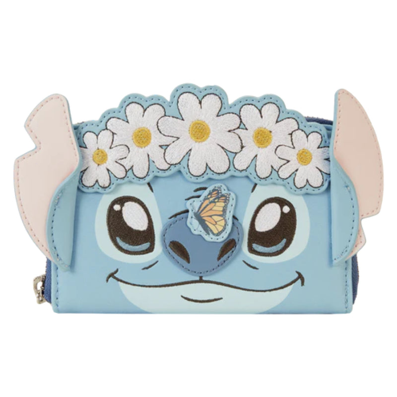 Loungefly Disney Lilo and Stitch Springtime Stitch Cosplay Wallet - Blue