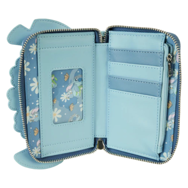 Loungefly Disney Lilo and Stitch Springtime Stitch Cosplay Wallet - Blue