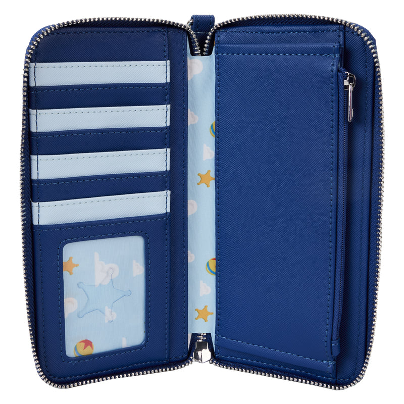 Loungefly Pixar Toy Story Movie Collab Baddies Zip Around Wristlet Wallet - Blue