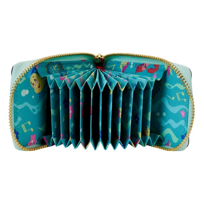 Loungefly Disney The Little Mermaid 35th Anniversary Life is The Bubbles Accordion Wallet - Black
