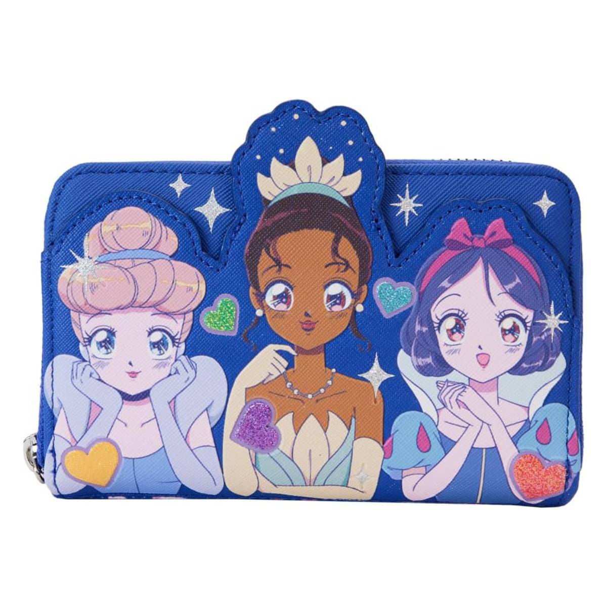 Loungefly Disney Princess Manga Style Zip Around Wallet - Blue