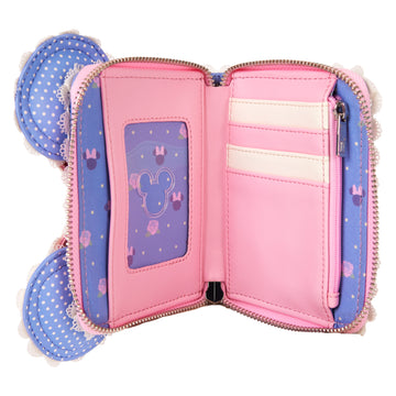 Loungefly Disney Minnie Mouse Floral and Lace Zip Around Wallet