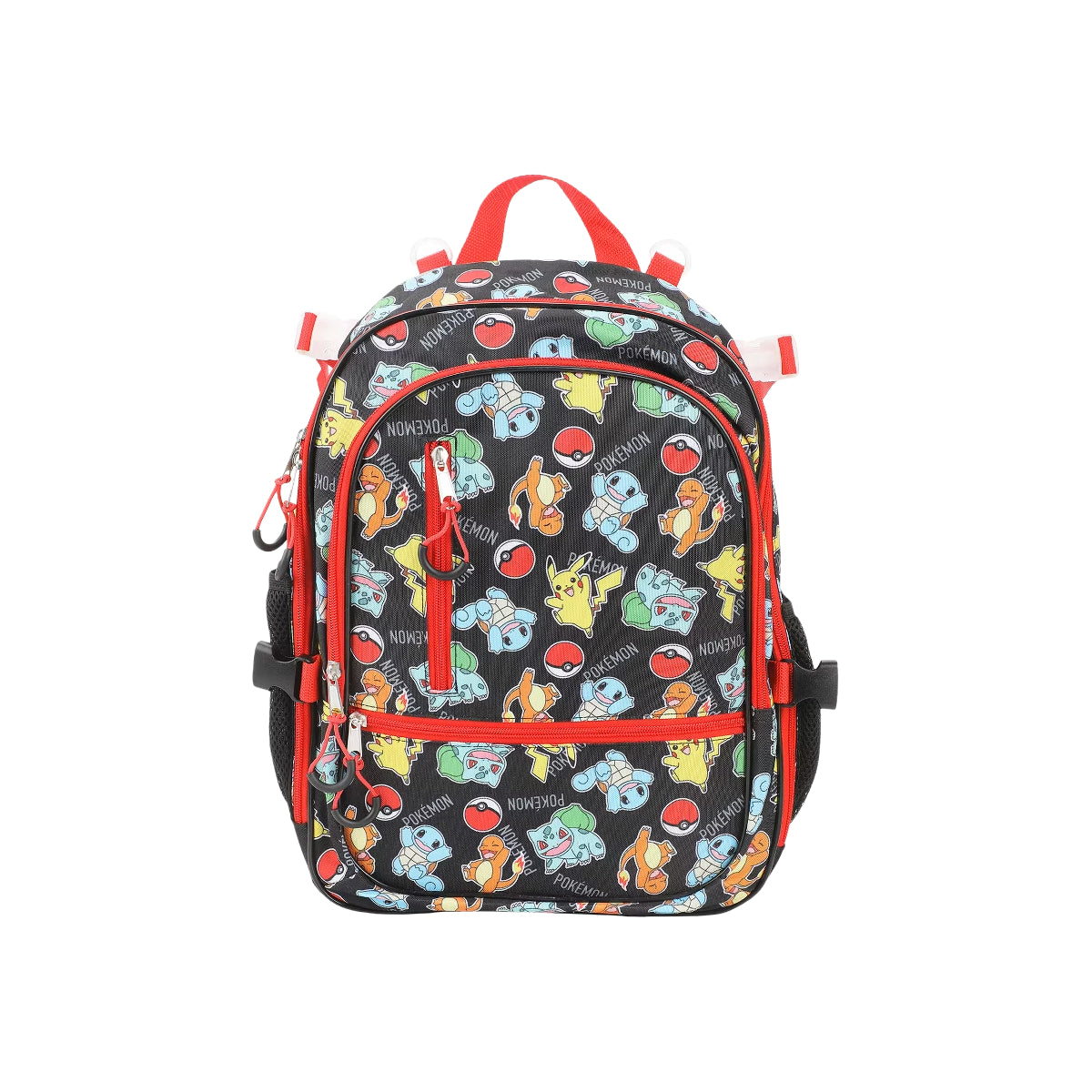 Bioworld Pokemon Starters & Pokeballs All-Over Print 16" Backpack & Lunch Kit Value Set (2-Piece)