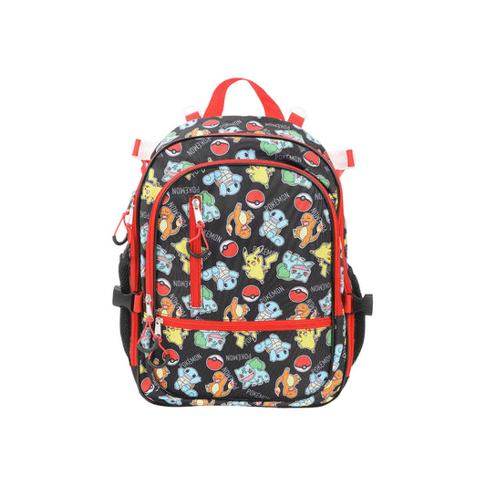 Bioworld Pokemon Starters & Pokeballs All-Over Print 16" Backpack & Lunch Kit Value Set (2-Piece)