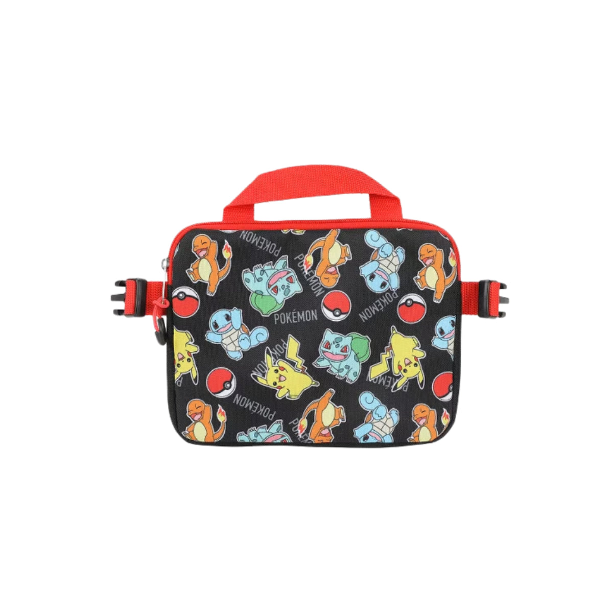 Bioworld Pokemon Starters & Pokeballs All-Over Print 16" Backpack & Lunch Kit Value Set (2-Piece)