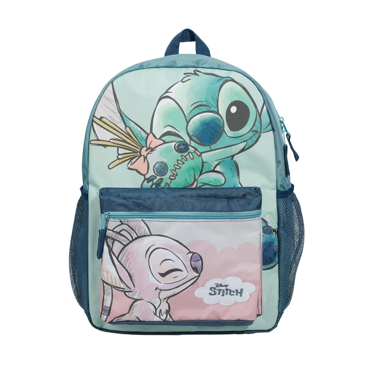 Bioworld Disney Stitch & Angel 16" Backpack - Blue