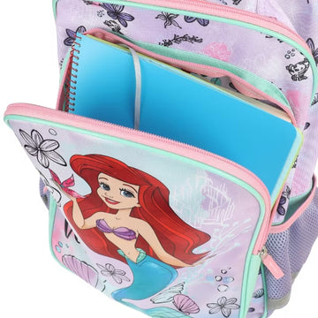 Bioworld Disney The Little Mermaid Ariel 16" Rolling Travel Backpack