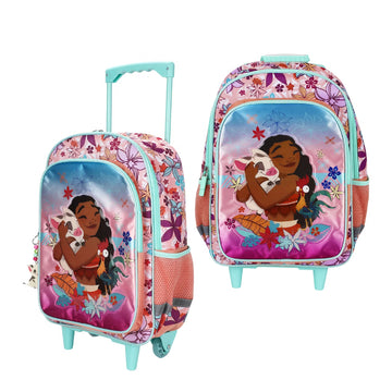 Bioworld Moana & Pua 16" Rolling Travel Backpack