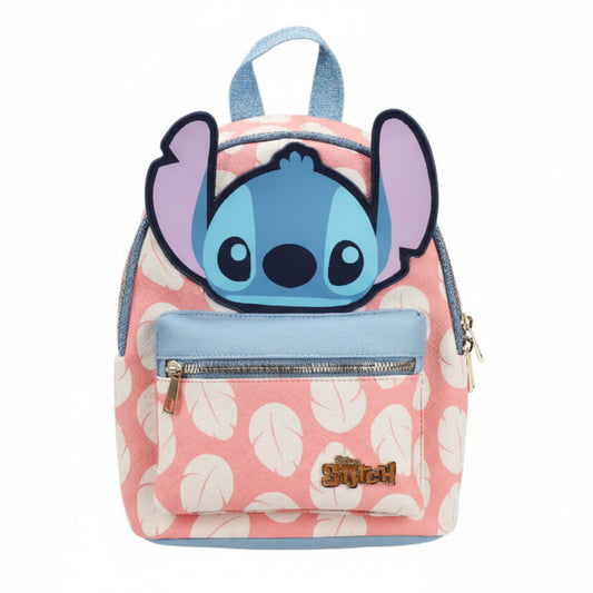 Disney Stitch Applique 10.6" Mini Backpack - Pink/Blue