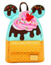 Loungefly Disney Mickey and Minnie Sweets Ice Cream Mini Backpack - Curacao