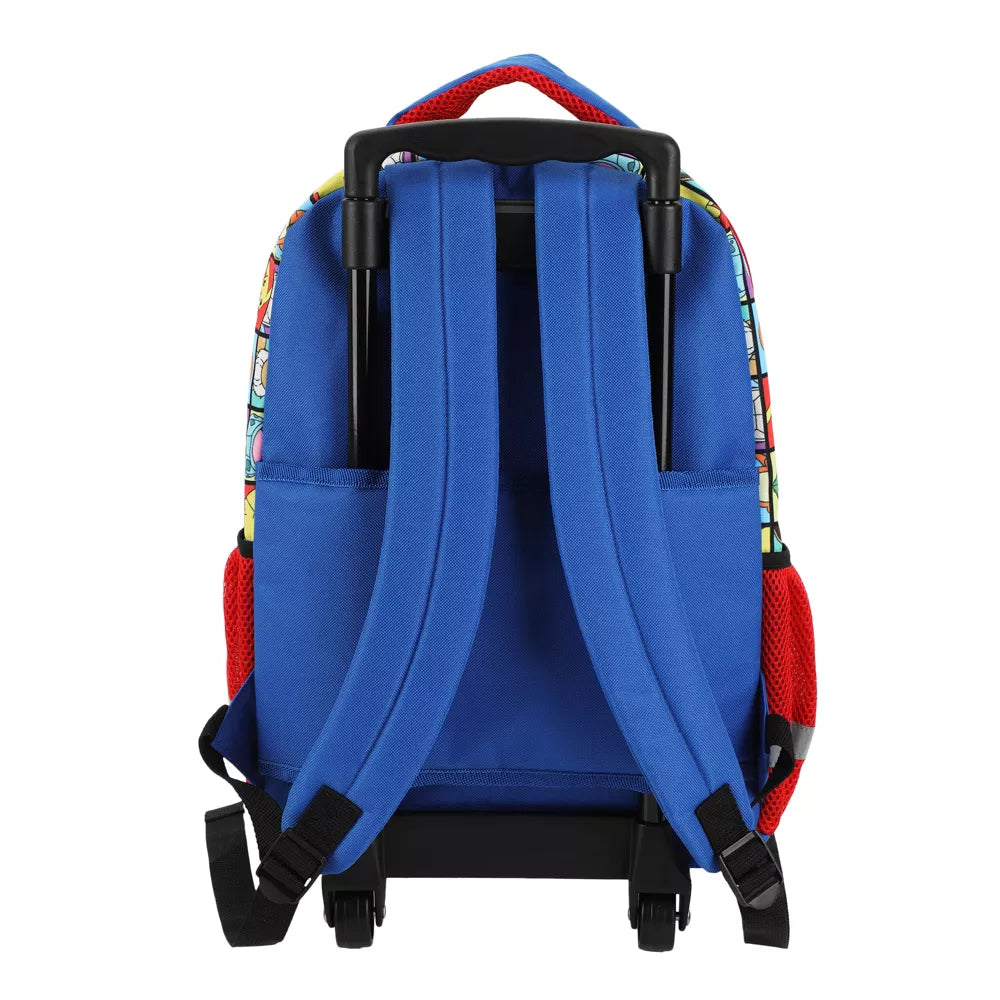 Pokemon 16" Pikachu And Favorite Characters Youth Trolley Backpack with Rolling Wheels