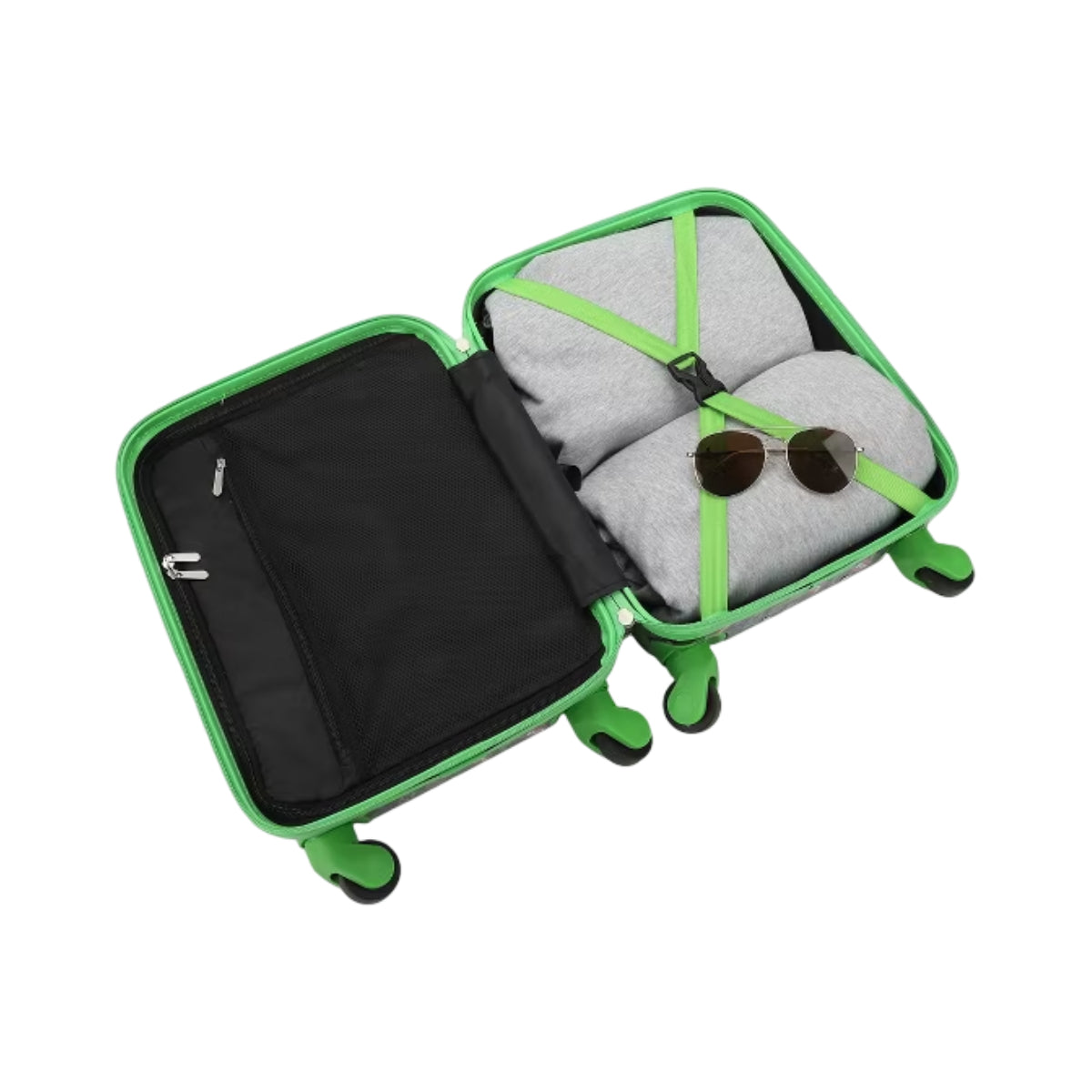 Bioworld Minecraft Creepers Backpack and Luggage Set (2-Piece) - Green/Black
