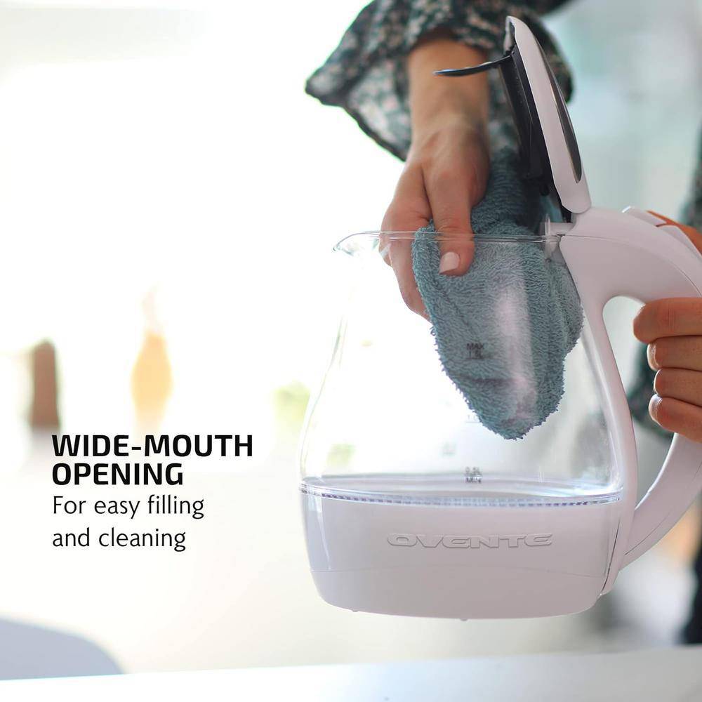 Ovente 1.5L Lighted Electric Kettle with Lid