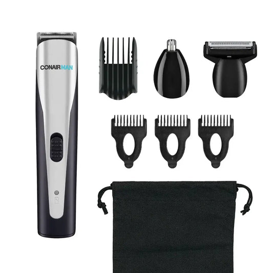 Conair ConairMan Men's Lithium-Ion Powered All-in-1 Face and Body Trimmer - Silver