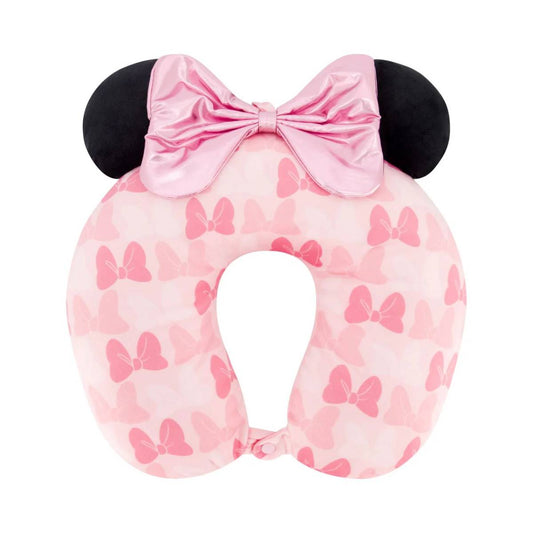 Disney Minnie Mouse 3D Ears and Bow Travel Pillow - Pink