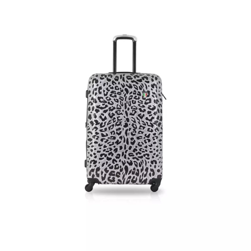 Tucci Spinner Carry On Travel Luggage Bag Set (3-Piece) - Black/White