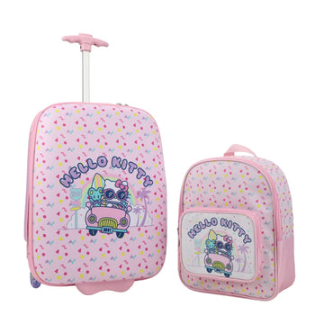 Bioworld Hello Kitty Beach Trip Luggage Set (2-Piece) - Pink