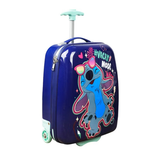 Bioworld Disney Stitch Vacay Mode Youth 18" Luggage - Blue