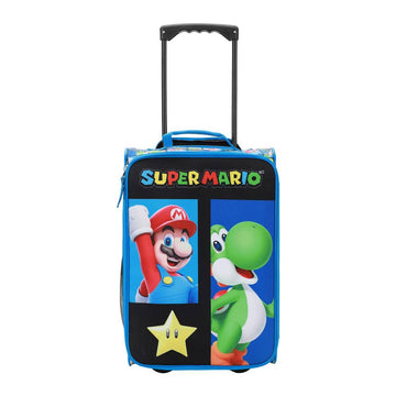 Bioworld Super Mario Bros Mario & Yoshi Blue 18" Luggage - Blue