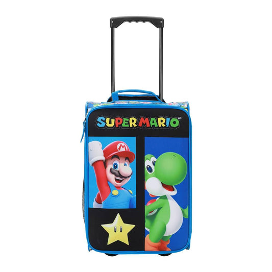 Super Mario Bros Mario & Yoshi Blue 18" Luggage - Blue