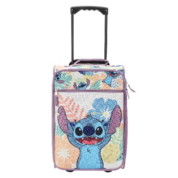 Bioworld Disney Lilo & Stitch Tropical Fruit & Flowers Youth 18.5" Luggage - Blue