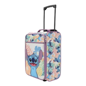 Bioworld Disney Lilo & Stitch Tropical Fruit & Flowers Youth 18.5" Luggage - Blue