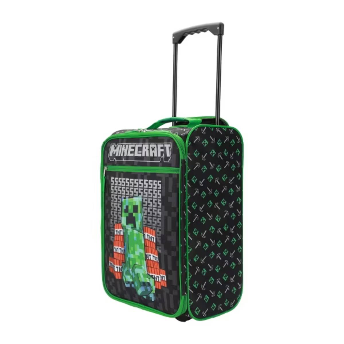Disney Minecraft Creeper TNT Youth 18" Luggage - Black