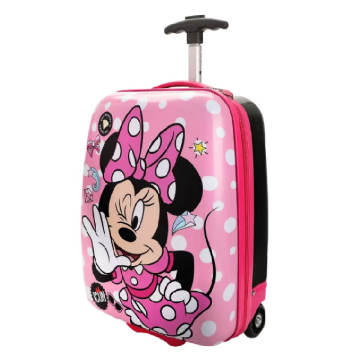Disney Minnie Mouse Bows & Shooting Stars 16.5" Luggage - Black/Pink