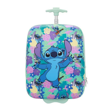 Bioworld Disney Stitch Tropical Flower Print Youth Luggage Set (2-Piece) - Blue