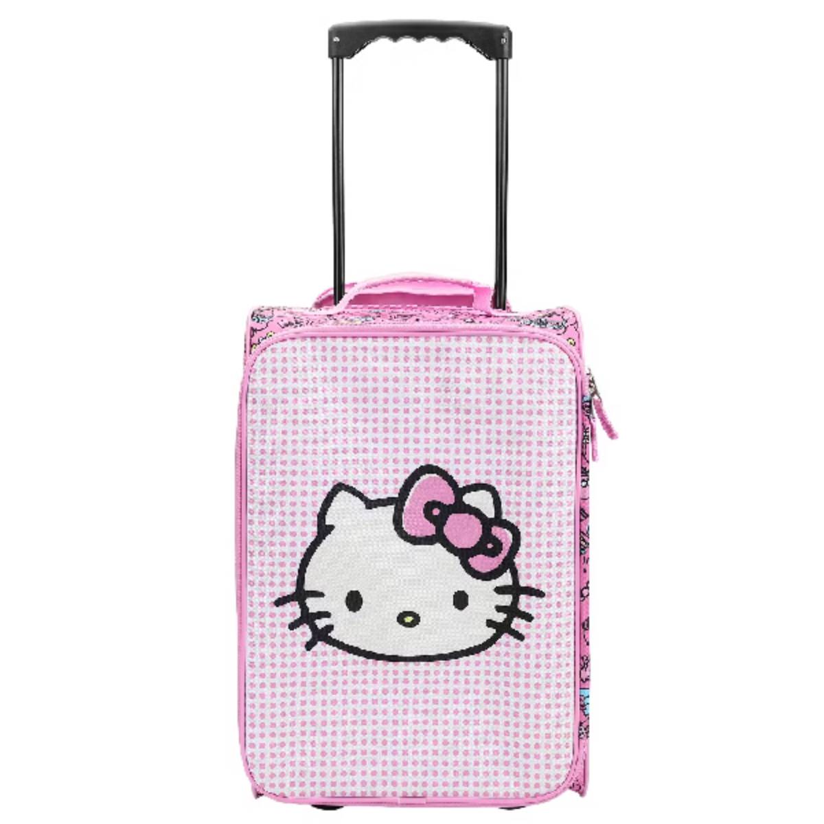 Hello Kitty Character Face & Icons Youth 18" Luggage - Pink