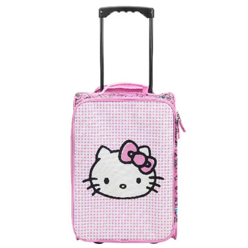Bioworld Hello Kitty Character Face & Icons Youth 18" Luggage - Pink
