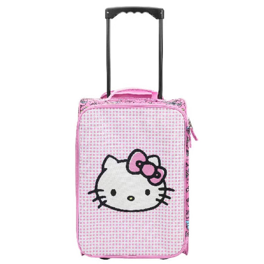 Hello Kitty Character Face & Icons Youth 18" Luggage - Pink