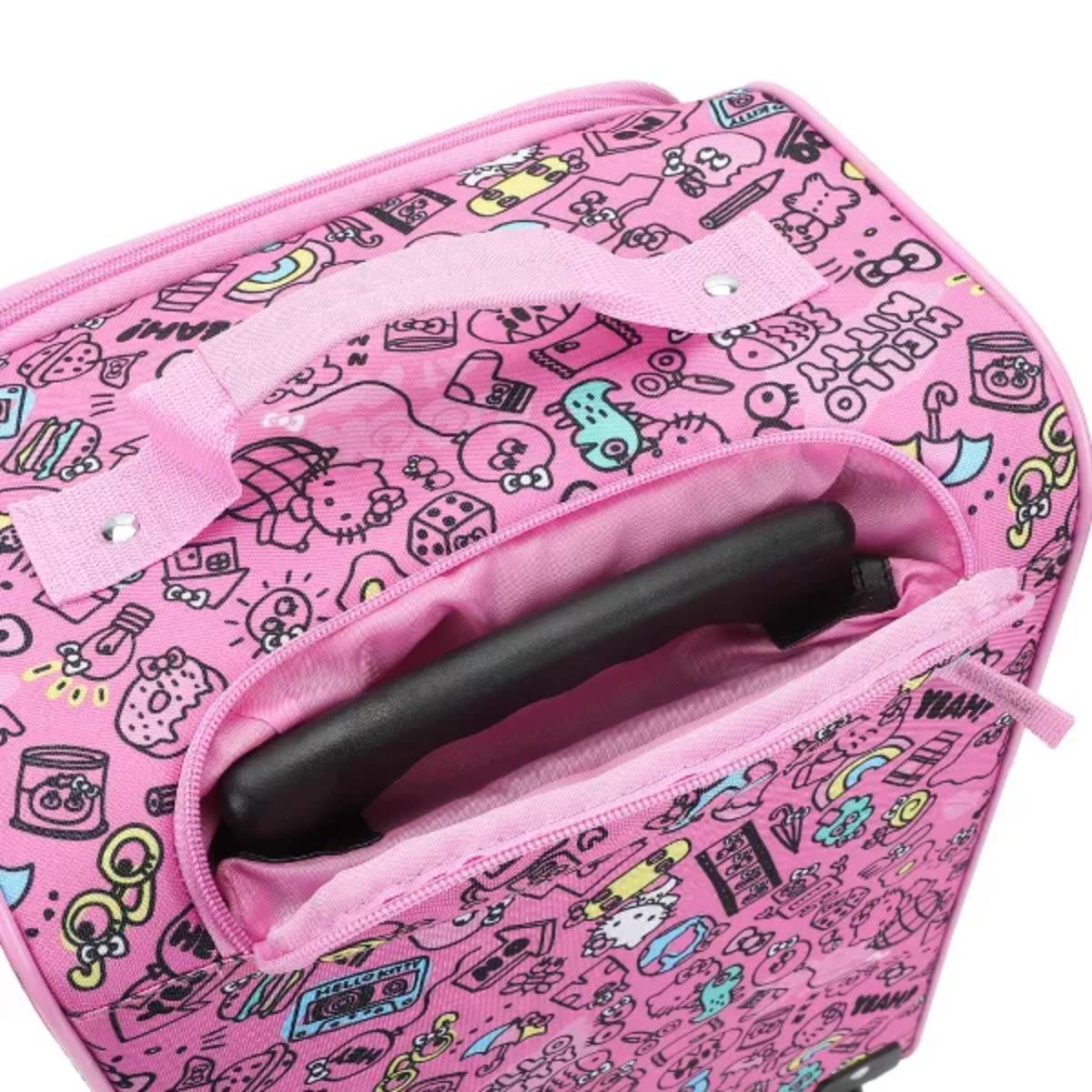 Hello Kitty Character Face & Icons Youth 18" Luggage - Pink