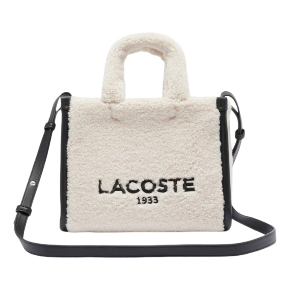 Lacoste Small Heritage Tote Bag with Adjustable Strap - White