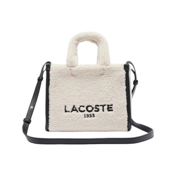 Lacoste Small Heritage Tote Bag with Adjustable Strap - White/Black