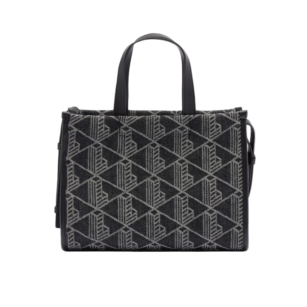 Lacoste Small Heritage Tote Bag With Adjustable Strap - Black/Gray