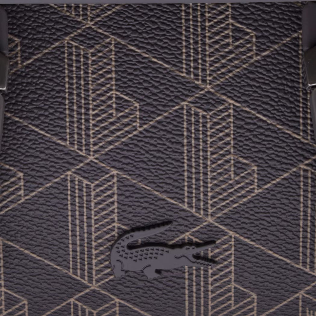 Lacoste Men's The Blend Clip Flap Satchel Bag with Adjustable Strap - Gray